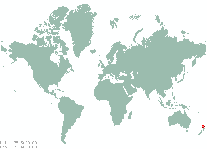 Opononi in world map