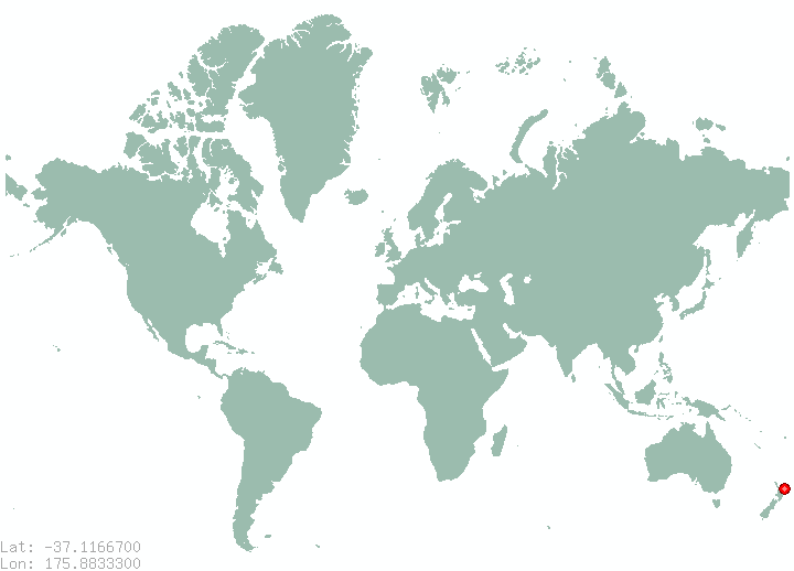 Opoutere in world map