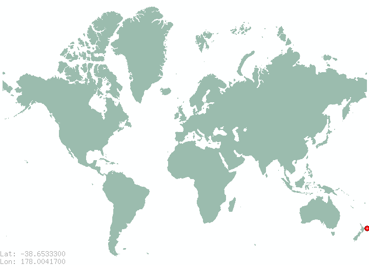 Gisborne in world map
